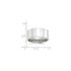 14k White Gold Unisex Lightweight 10mm Comfort Fit Wedding Band Sizes 4 to 14