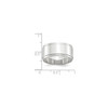 14k White Gold Unisex 10mm Flat w/ Step Down Edge Wedding Band Sizes 4 to 14