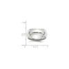 14k White Gold Standard Fit 8mm Half Round w/ Edge Wedding Band Sizes 4 to 14