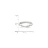 14k White Gold Standard Fit 3mm Half Round Milgrain Wedding Band Sizes 4 to 14