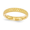 Sterling Silver Stackable Expressions Gold Plated Patterned Ring Sizes 5 to 10 - QSK1567