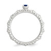 Sterling Silver Stackable Expressions Created Sapphire Single Stone Ring Sz 5-10 - QSK1590