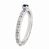 Sterling Silver Stackable Expressions Created Sapphire Single Stone Ring Sz 5-10 - QSK1590
