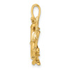 14k Yellow Gold Overlap Bamboo Coin Bezel Prong Mounting - For Various Coins