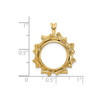 14k Yellow Gold Overlap Bamboo Coin Bezel Prong Mounting - For Various Coins