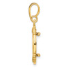 14k Yellow Gold Satin Shell Spoke Coin Bezel Prong Mounting - For Various Coins