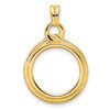 14k Yellow Gold Loop Knot Coin Bezel Pendant Prong Mounting - For Various Coins