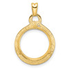 14k Yellow Gold Loop Knot Coin Bezel Pendant Prong Mounting - For Various Coins