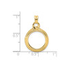 14k Yellow Gold Loop Knot Coin Bezel Pendant Prong Mounting - For Various Coins