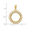 14k Yellow Gold D/C Wire Frame Coin Bezel Prong Mounting - For Various Coins