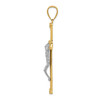 10k Yellow Gold w/ Rhodium Cubic Zirconia | CZ | Latin Cross Crucifix Pendant