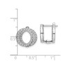 Sterling Silver Cubic Zirconia Intertwined Circle Front & Back Hinged Earrings