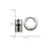 Stainless Steel Black IP-Plated Two Tone Laser Cut 7mm Hoop / Huggie Earrings