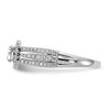White Gold Solitaire Lab Grown Diamond Tiered Shank Halo Engagement Ring 1 Ct.