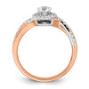Rose Gold Solitaire Lab Grown Diamond Infinity Twist Halo Engagement Ring 5/8 Ct