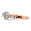 Rose Gold Solitaire Lab Grown Diamond Infinity Twist Halo Engagement Ring 5/8 Ct