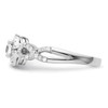 14k White Gold Solitaire Lab Grown Diamond Infinity Twist Engagement Ring 5/8 Ct