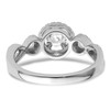 14k White Gold Solitaire Lab Grown Diamond Infinity Twist Engagement Ring 5/8 Ct