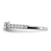 14k White Gold Solitaire Lab Diamond Cathedral Petite Engagement Ring 7/8 Ct.