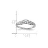 White Gold Solitaire Lab Grown Diamond Milgrain Floral Engagement Ring 1/2 Ct.