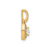 14k Yellow Gold Solitaire Lab Grown Diamond Milgrain Vintage Oval Pendant 1/2 Ct