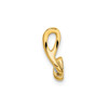 14k Yellow Gold Round Cut Lab Grown Diamond Swirling Solitaire Pendant 1/10 Ct.