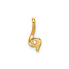 14k Yellow Gold Round Cut Lab Grown Diamond Swirling Solitaire Pendant 1/10 Ct.