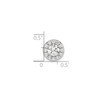 14k White Gold Lab Grown Diamond Halo Slide Solitaire Pendant 1/2 Ct. to 1 Ct.