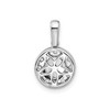 14k White Gold Solitaire Lab Grown Diamond Tiered Halo Pendant 1/2 Ct. to 1 Ct.