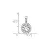 14k White Gold Solitaire Lab Grown Diamond Tiered Halo Pendant 1/2 Ct. to 1 Ct.