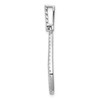 14k White Gold Round Lab Grown Diamond Teardrop Dangle Pendant 1/4 Ct to 1/2 Ct