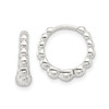 925 Sterling Silver Anti-Tarnish 3.5mm x 14mm Graduated Beaded Hoop Earrings