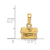 14K YELLOW GOLD POLISH SOLID CASTED 3-D LOG CABIN CHARM