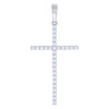 925 Sterling Silver Round Cut Moissanite Cross Pendant Unisex Charm 1.74 Ct.