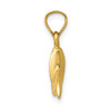 14K Yellow Gold Polished 3 Dimensional Whale Tail Fashion Pendant For Necklace