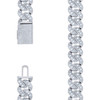 925 Sterling Silver Round Cut Moissanite Unisex 18mm Domed Miami Cuban Link Necklace 22" Chain | 51.87 Ct.
