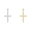 925 Sterling Silver or Yellow Gold Plated Round Cut Moissanite Men's Latin Cross Pendant Step Dome Charm | 1.03 Ct.