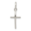.925 Sterling Silver Polished & Solid Small Cross Charm