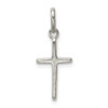 .925 Sterling Silver Polished & Solid Small Cross Charm