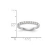14k White Gold Round Diamond Wedding Band 2.5mm Classic Anniversary Ring 1/3 Ct.