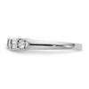14k White Gold Round & Baguette Diamond Wedding Band Anniversary Ring 3/8 Ct.