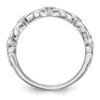 14k White Gold Round Diamond Wedding Band Oval Teardrop Anniversary Ring 1/15 Ct
