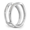 14k White Gold Round Diamond Engagement Enhancer Ring Milgrain Wrap 1/4 Ct.