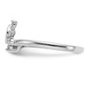 14k White Gold Diamond Engagement Wrap Around Ring Martini Set Enhancer 1/6 Ct.