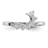 14k White Gold Diamond Engagement Wrap Around Ring Martini Set Enhancer 1/6 Ct.