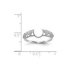 14k White Gold Diamond Engagement Wrap Ring Milgrain Filigree Enhancer 1/10 Ct.