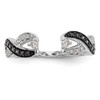 14k White Gold Black Diamond Engagement Wrap Ring Twisted Enhancer 1/5 Ct.