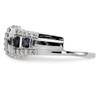 14k White Gold Sapphire Diamond Engagement Wrap Ring Solitaire Enhancer 0.71 TCW