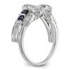 14k White Gold Sapphire Diamond Engagement Wrap Ring Solitaire Enhancer 0.71 TCW