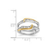 14k Two Tone Gold Channel Diamond Engagement Wrap Around Enhancer Ring 1/2 Ct.